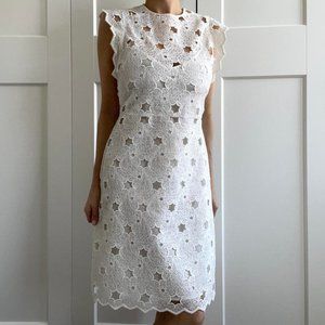 Zara white lace star dress spring summer xs 0 2